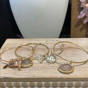 Gold Charm Bangle Bundle